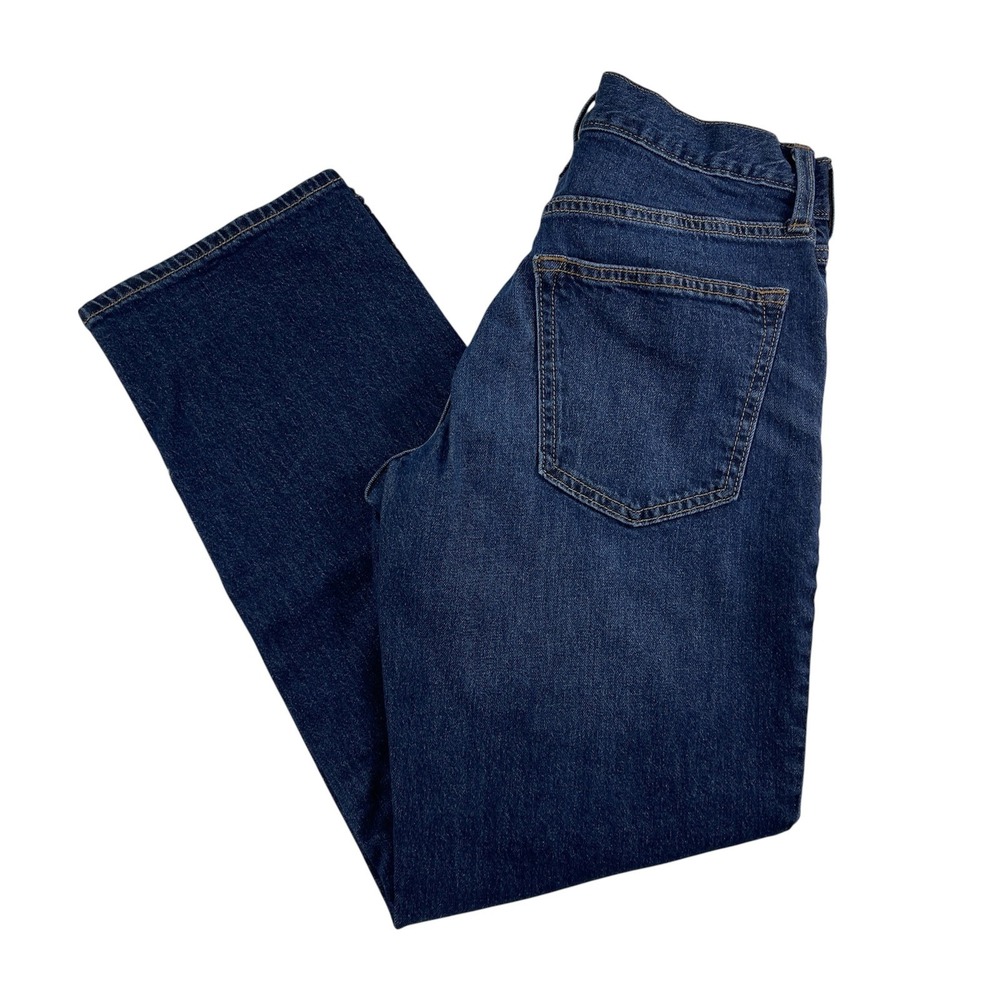 Old Navy Loose Built-In Flex Jeans Mens 29x30 Dark Wash Denim Straight Leg Pants - Picture 2 of 7